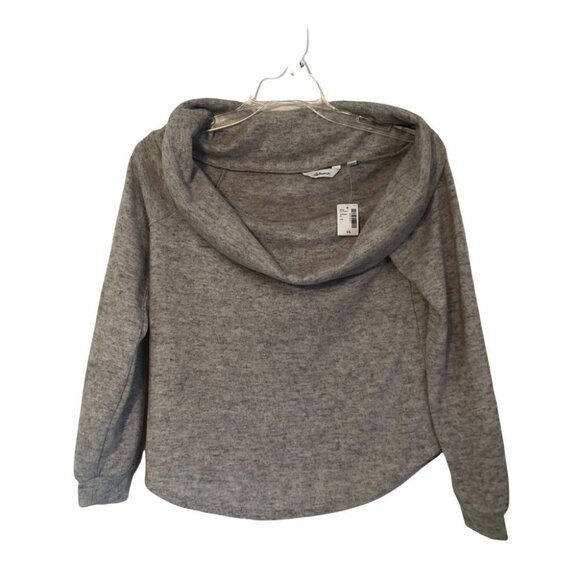 NWT Reitmans Ladies Cowl Neck Lightweight Fleece Heathered Grey Ladies  XSm - Picture 11 of 12